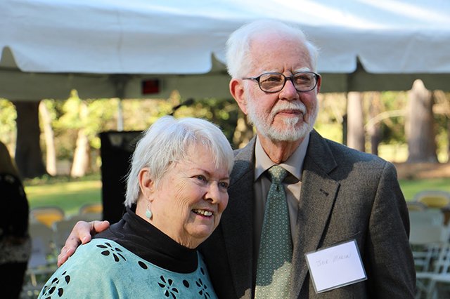 Margaret And Joe Maron - Margaret Maaron Being Inducted Into The North Carolina Literary Hall Of Fame - 2016