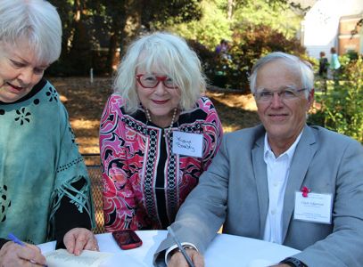 Margaret And Me And Clyde Edgerton - Margaret Maaron And Clyde Edgerton Being Inducted Into The North Carolina Literary Hall Of Fame - 2016