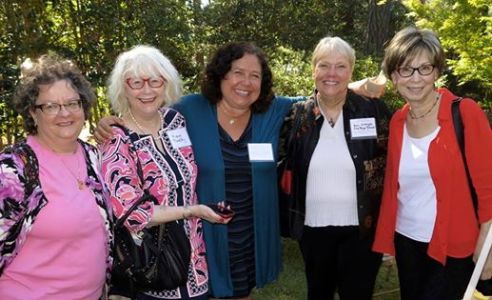 Sarah Shaber Me Kati Munger Bren Witcher Diane Chamberlain - Margaret Maaron Being Inducted Into The North Carolina Literary Hall Of Fame - 2016